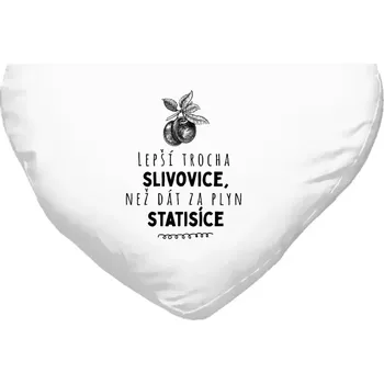 Polštář Polštář srdce 40x35 cm Lepší trocha slivovice