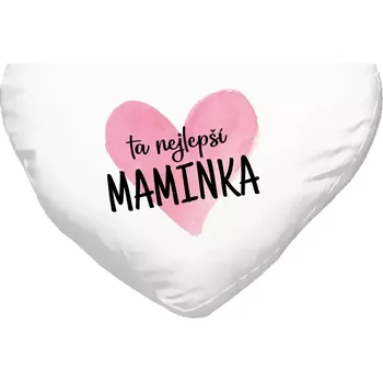 Polštář Polštář srdce 40x35 cm Ta nejlepší maminka srdce