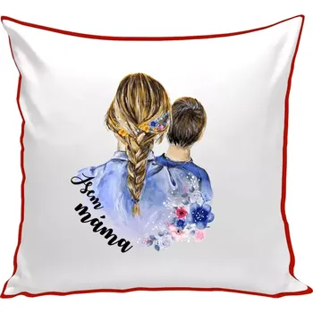 Polštář Polštář barevný 32x32 cm Jsem máma - kluk