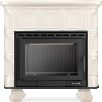 Krbová kamna Kachlová kamna s litinovou vložkou, FLORENCIE, béžová