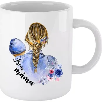 Hrnek pro maminku - Jsem máma - chlapeček - bílý 330 ml