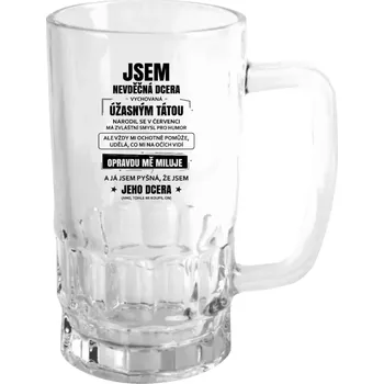 Sklenice Půllitr pro dceru - Tátova nevděčná dcera - čirý