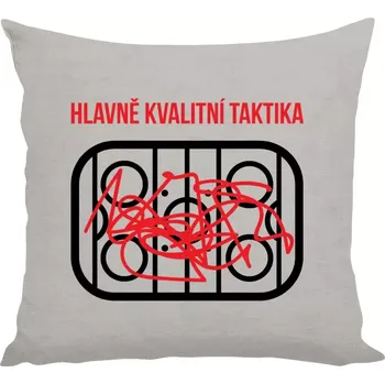 Polštář Polštář lněný 40x40 cm Hlavně kvalitní taktika