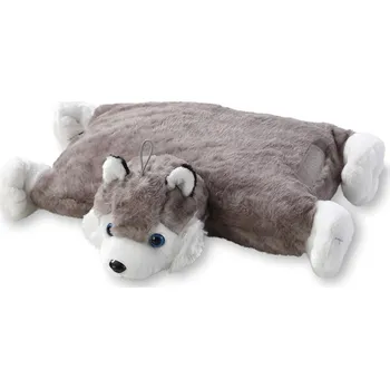 Dekorativní polštářek Plyšový polštářek Husky 34 x 43cm OPĚT SKLADEM!