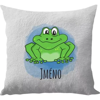 Polštář Polštář bílý 40x40 cm - dlouhý chlup Žába