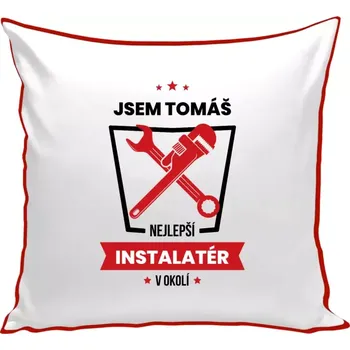 Polštář Polštář barevný 32x32 cm Nejlepší v okolí - instalatér