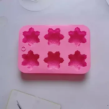 Tvořítko na led Silikonová forma na led | forma na mýdlo - styl vločky - Růžová