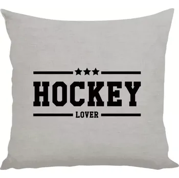Polštář Polštář lněný 40x40 cm Hockey lover