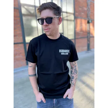 Pánské tričko DSQUARED2 Pánské tričko Dquared2 S71GD1116 černé Velikost: M