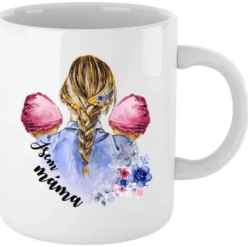 Hrnek pro maminku - Jsem máma - dvě holčičky - bílý 330 ml