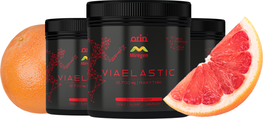 3x Viaelastic – Kolagen pro klouby – Příchuť grep