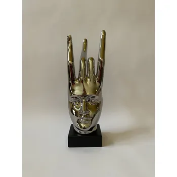 RUKA MASKA - SOCHA VE STŘÍBRNÉM PROVEDENÍ