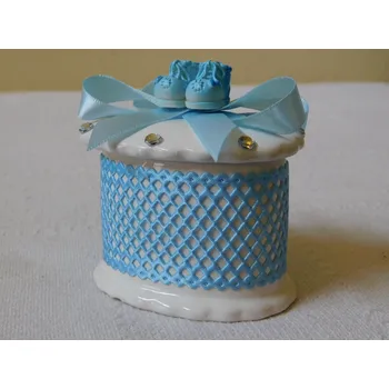 PORCELÁNOVÁ DÓZA - NAROZENÍ DÍTĚTE - KLUK