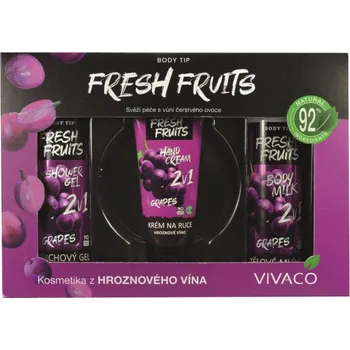 Kosmetická sada VIVACO FRESH FRUITS HROZNO Dárkové balení s vůní hroznů ll.