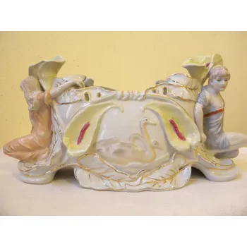 PORCELÁNOVÁ FIGURÁLNÍ ŽARDINIÉRA - NEPOŠKOZENO