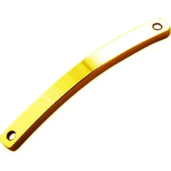 Materiál na výrobu šperku Šperky4U Zlacená ocelová destička na náramek 3 x 34 mm - OK1219-GD