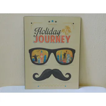 Obraz RETRO OBRAZ - HOLIDAY JOURNEY - PLECH