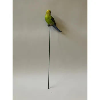 Zahradní dekorace PAPOUŠEK VLNKOVANÝ ANDULKA ZELENÁ - ZÁPICH