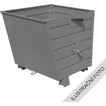 Popelnice Stohovatelný kontejner TRV s výpustí, šedá, nosnost 2000 kg, 900 l