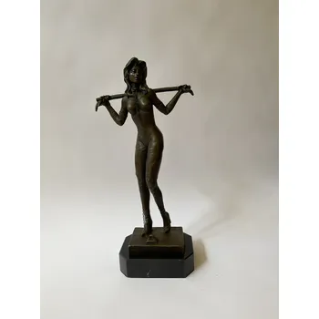 BRONZOVÁ SOCHA AKT - SPOUTANÁ DÍVKA