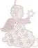 Vánoční ozdoba Anděl Přerov 2575 háčkovaný anděl s hvězdičkou 10 cm