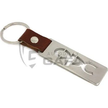 Klíčenka z nerezové oceli a koženého řemínku OPC