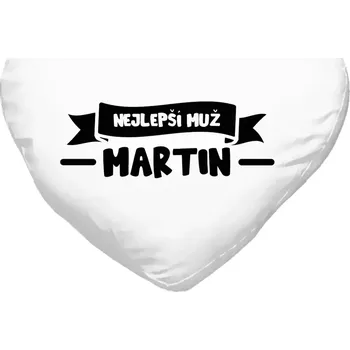 Polštář Polštář srdce 40x35 cm Nejlepší muž se jménem