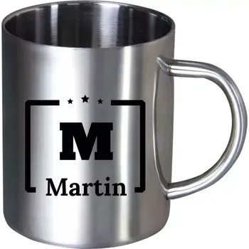 Nerezový hrnek Jméno s iniciálou
