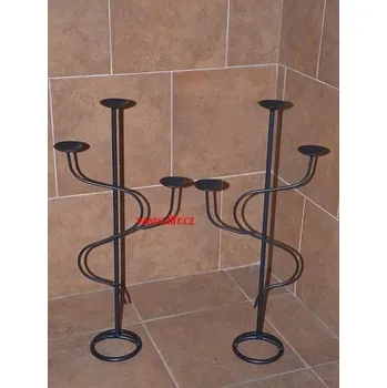 Svícen Kovový svícen vlnovka 3