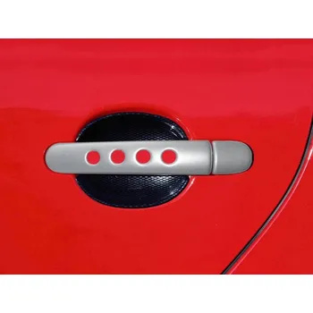 Tuning Kryty klik děrované, stříbrné matné, (4+4 ks bez zámku) - Škoda Fabia I. (Kryty klik děrované pro Škoda Fabia I. / Fabia II. / Octavia I. / Octavia II. / Superb I.)