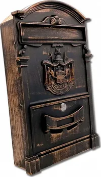 Poštovní schránka Jáchym poštovní schránka 25,5 x 9 x 41 cm antická měď