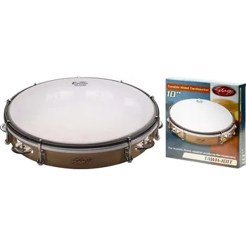 Perkuse Stagg TAWH-101T, laditelná tamburína s blánou, 10"