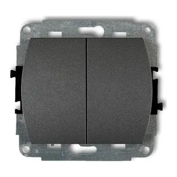 vypínač KARLIK Dvojitý vypínač grafitový