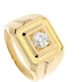 Prsten Zlatnictví Helios Luxusní zlatý pánský prsten se zirkonem