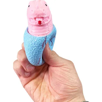 Figurka Dinosaurus ve vajíčku antistresový mačkací 7 cm Barva: Modrý