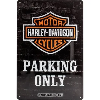 Plechová cedule Postershop Plechová cedule: Harley-Davidson Parking Only - 30x20 cm