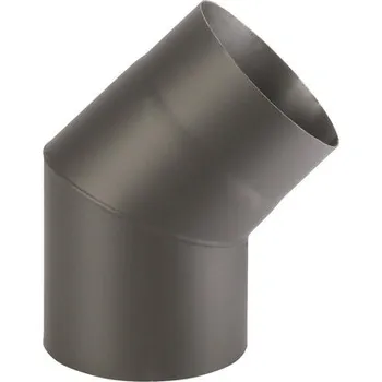 Kouřovod Koleno kouřové 160/45 mm černé silnostěnné