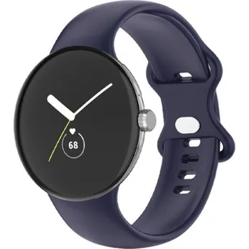 Příslušenství k chytrým hodinkám eses Silikonový řemínek pro Google Pixel Watch 1, 2 - Tmavě modrý, velikost S