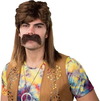 Karnevalový kostým Pánská paruka a knír - 80. léta