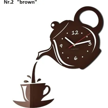 Hodiny Kuchyňské hodiny na stěnu Hnědá