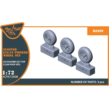 Plastikový model Clear Prop models 1/72 Gloster E28/39 Pioneer wheels (resin set)