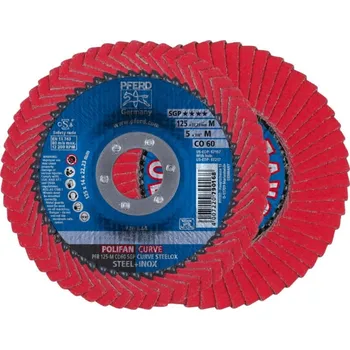 Brusný kotouč Lamelový brusný kotouč POLIFAN Pferd PFR 125-M CO 60 SGP CURVE STEELOX