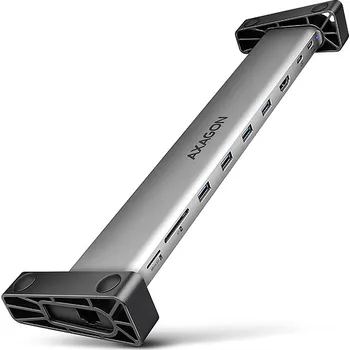 AXAGON HMC-10HLS, USB 5Gbps hub, 4x USB-A, HDMI 4k/60Hz, RJ-45 GLAN, SD/mSD, PD 100W, kabel USB-C 25cm