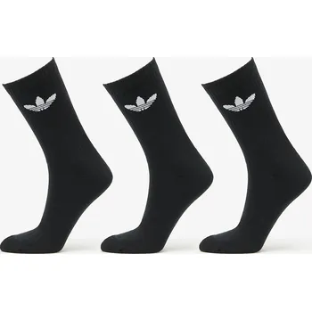 Pánské ponožky Ponožky adidas Trefoil Cushion Crew Socks 3-Pack Black S