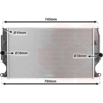 Chladič motoru Chladič, chlazení motoru VAN WEZEL 53002402