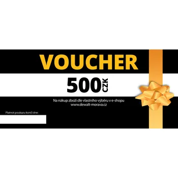 Dárková visačka Dewalt Dárkový poukaz v hodnotě 500 Kč