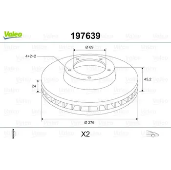 Brzdový kotouč Brzdový kotouč VALEO 197639