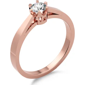 Šperk Couple, Elegantní zásnubní prsten Natalie, růžové zlato se zirkonem, vel. 55, prům. 17.5 mm, 585-66-1-0757.4C00.0.55.001