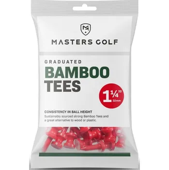 Golfová tyčka Masters Graduated Bamboo týčka, 32mm, 25ks, červená