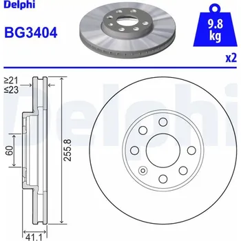 Brzdový kotouč Brzdový kotouč DELPHI BG3404